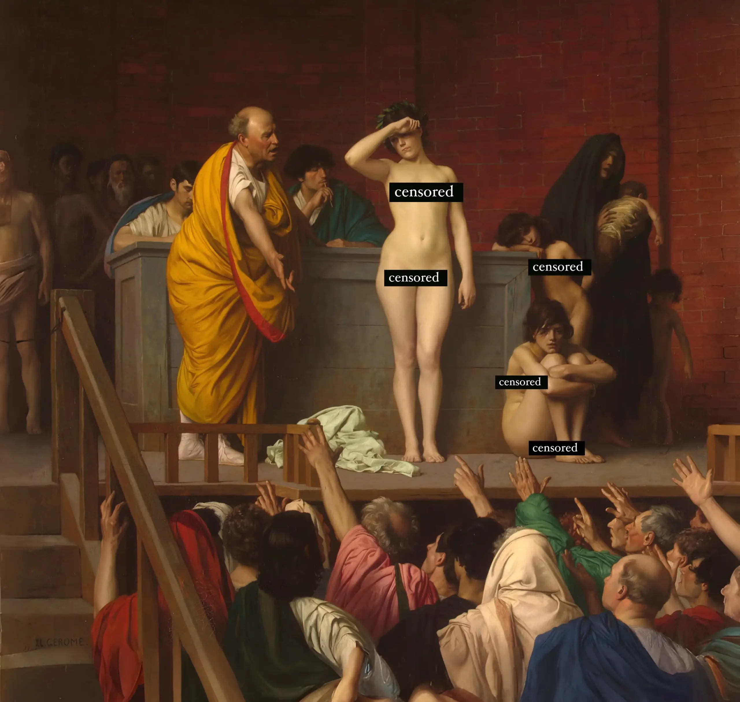 festmény, Gazdaság, Jean-Léon Gérôme, Munkaerő, Ókori Róma, Rabszolga-árverés, rabszolgaság, római birodalom, társadalom, történelem