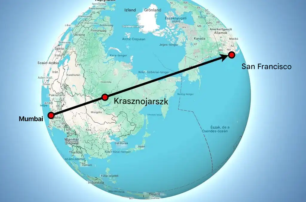 földgömb, földrajz, Gazdaság, geopolitika, logisztika, nemzetközi kapcsolatok, Oroszország, repülés, stratégia, szállítmányozás, távolság, térkép, utazás