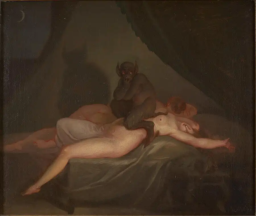 18. század, Anglia, festészet, gótika, Henry Fuseli, irodalom, Kultúra, lidércek, mitológia, művészet, művészettörténet, portré, rémálom, romantika, sötét romantika, szürrealizmus, történelem