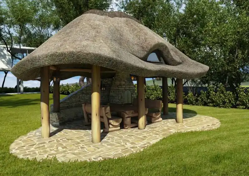 DIY pavilon, előtető, kerti design, kerti építmény, kerti pavilon, kerti pihenő, kertrendezés, minimál stílus, modern pavilon, nyári konyha, olcsó pavilon, pavilon, pavilon építése, terasz, veranda