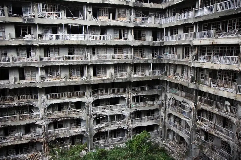 bányászat, elhagyatott helyek, Hashima sziget, ipari történelem, japán, szellemváros, sziget, történelem, turizmus, városi felfedezés