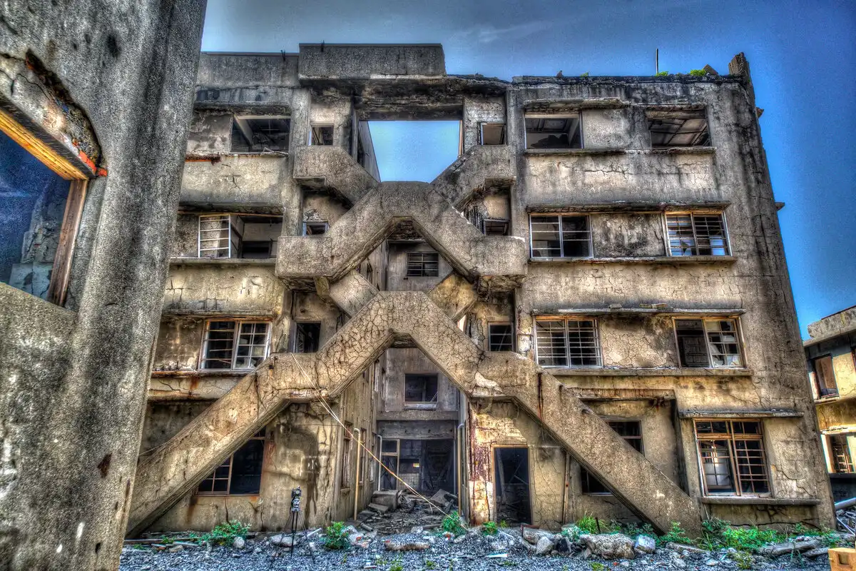 bányászat, elhagyatott helyek, Hashima sziget, ipari történelem, japán, szellemváros, sziget, történelem, turizmus, városi felfedezés