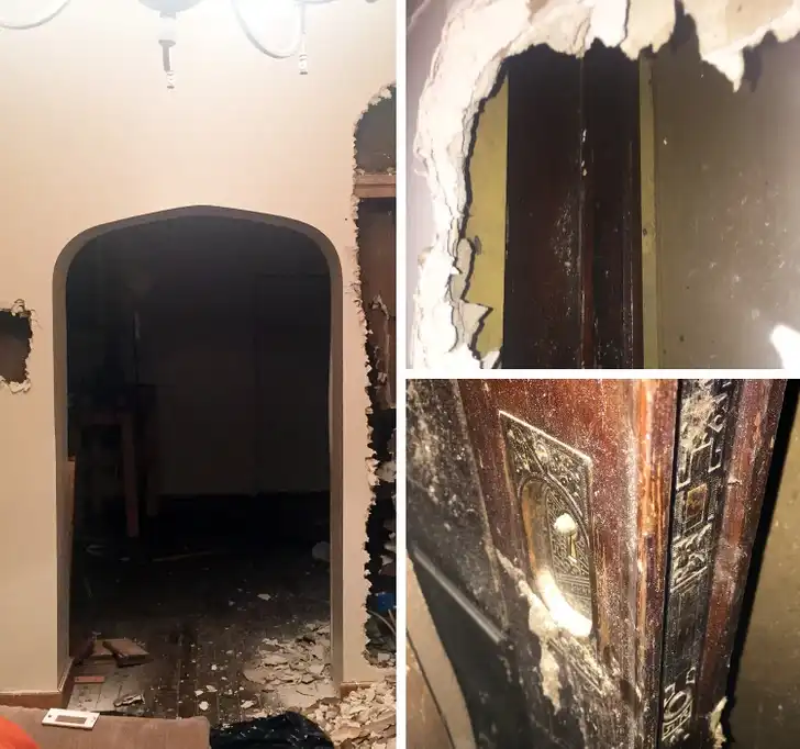 ajtó, átalakítás, csapóajtó, érdekesség, felfedezés, felújítás, furcsaság, ház, kandalló, lakás, meglepetés, otthon, pince, rejtett helyiség, széf, titkos szoba, titok