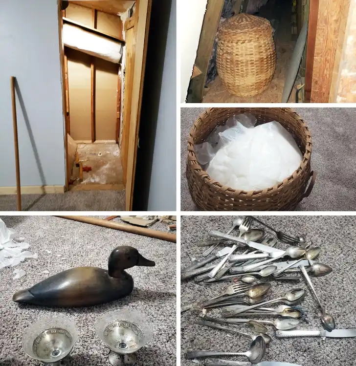 ajtó, átalakítás, csapóajtó, érdekesség, felfedezés, felújítás, furcsaság, ház, kandalló, lakás, meglepetés, otthon, pince, rejtett helyiség, széf, titkos szoba, titok