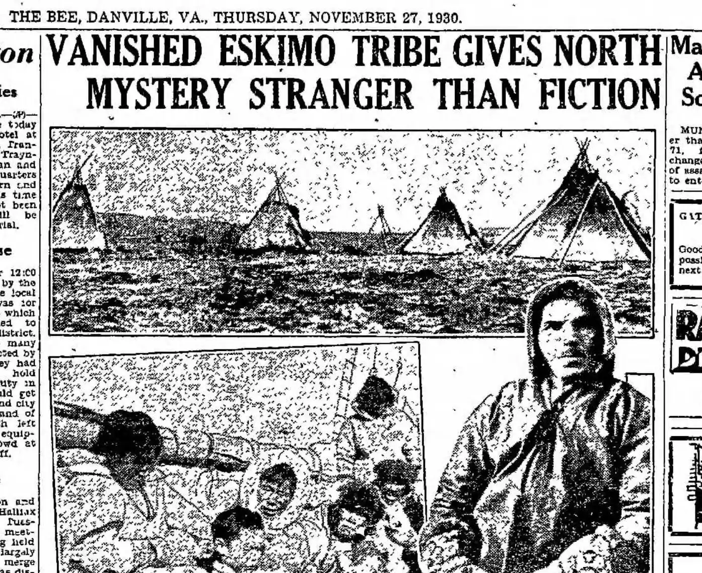 Anjikuni, Anjikuni-tó, eszkimó, rejtély