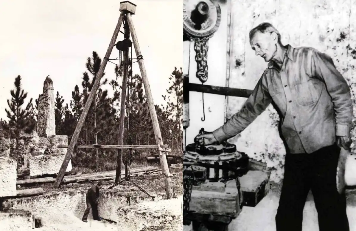 Coral Castle, Edward Leedskalnin, egyiptomi piramisok, építészet, Florida, kőműves, korallkastély, rejtély, történelem, usa