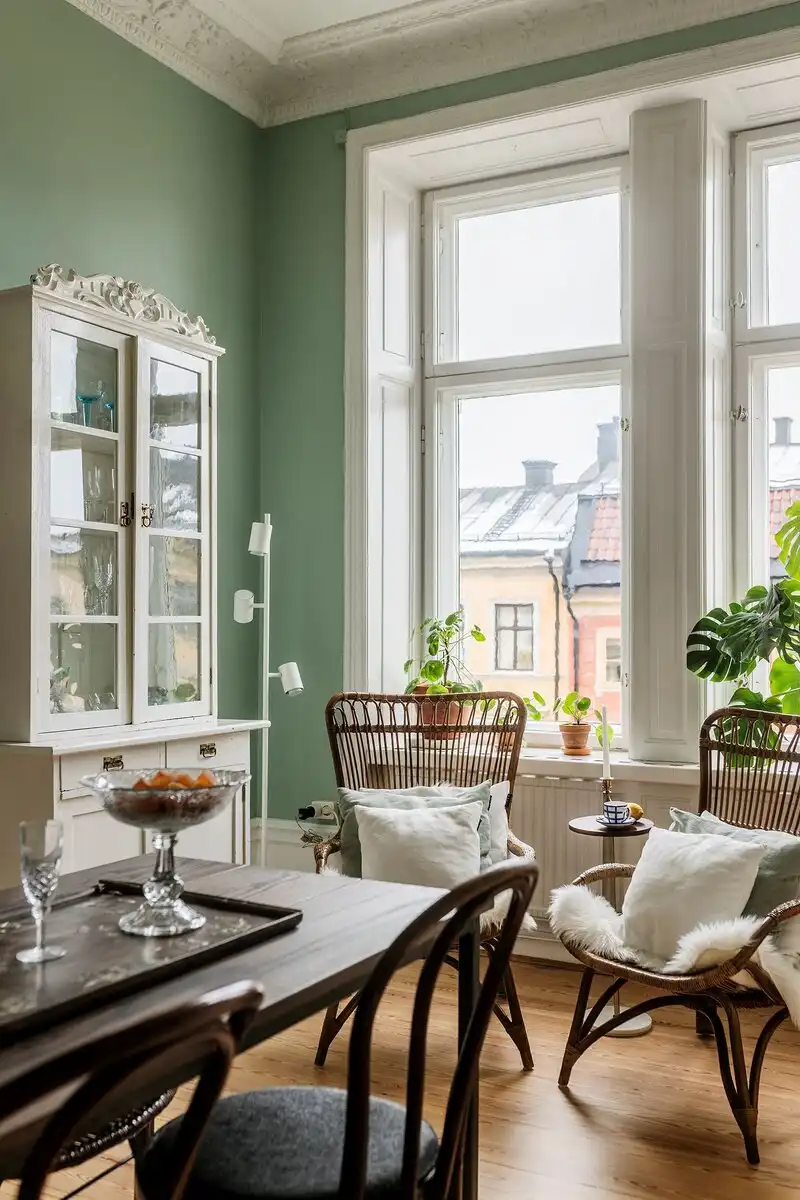belsőépítészet, csempekályha, lakásbemutató, lakberendezés, retró, skandináv design, Stockholm, Svédország, történelmi lakás, vintage