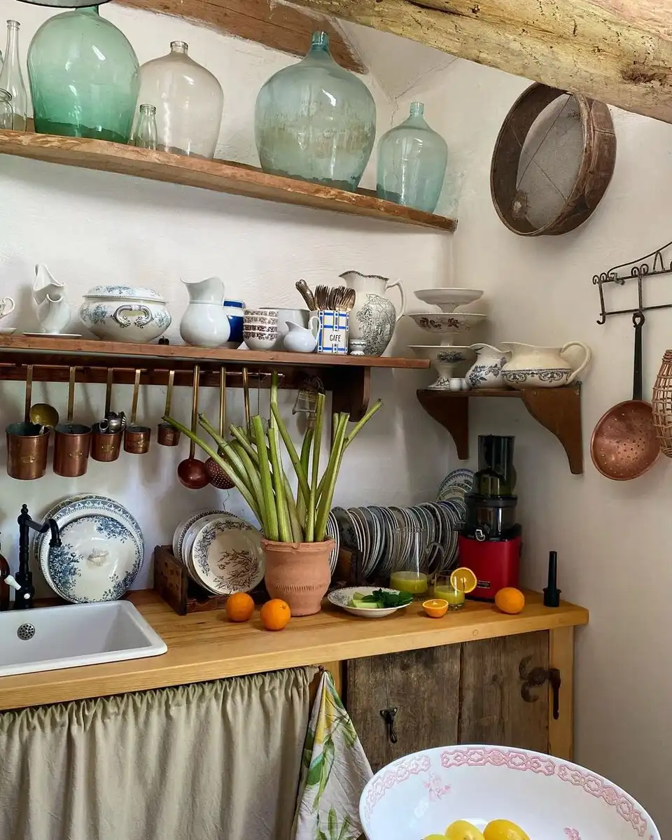 belsőépítészet, különleges házak, lakásdekoráció, lakásfelújítás, lakberendezés, otthon, rusztikus konyha, vidéki élet, vintage stílus