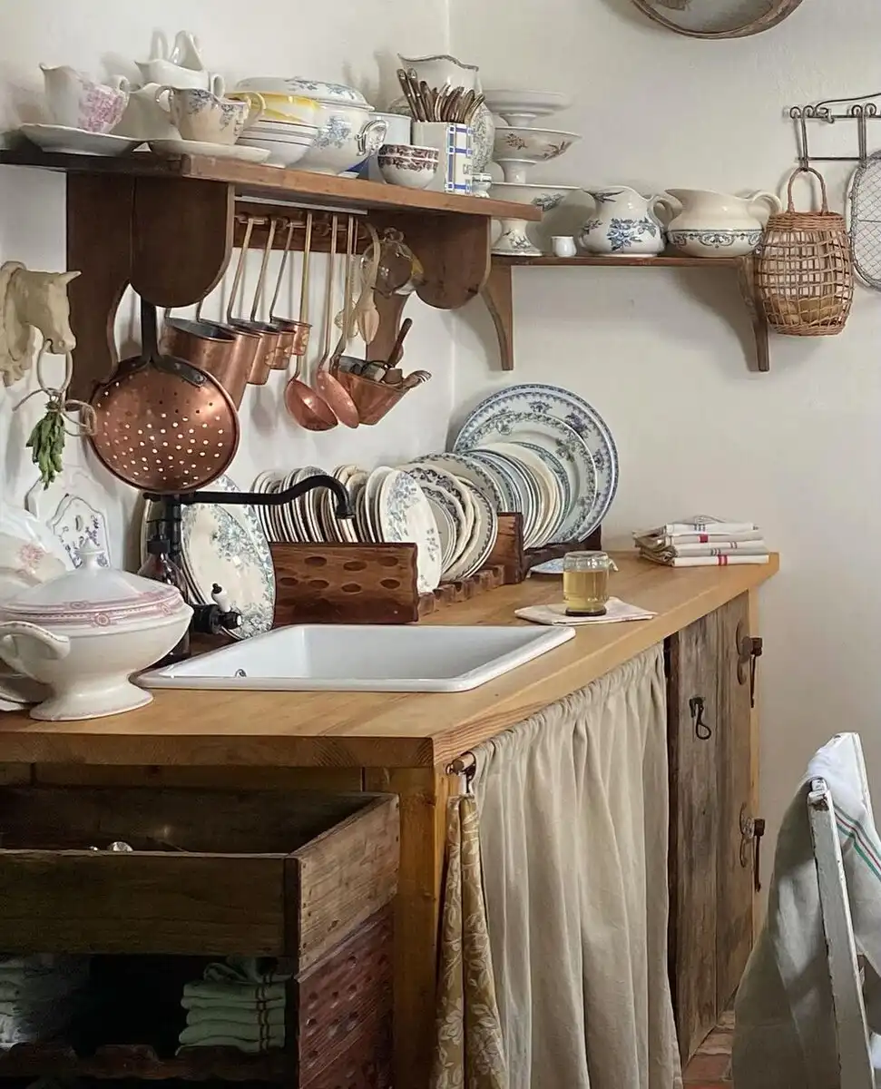 belsőépítészet, különleges házak, lakásdekoráció, lakásfelújítás, lakberendezés, otthon, rusztikus konyha, vidéki élet, vintage stílus