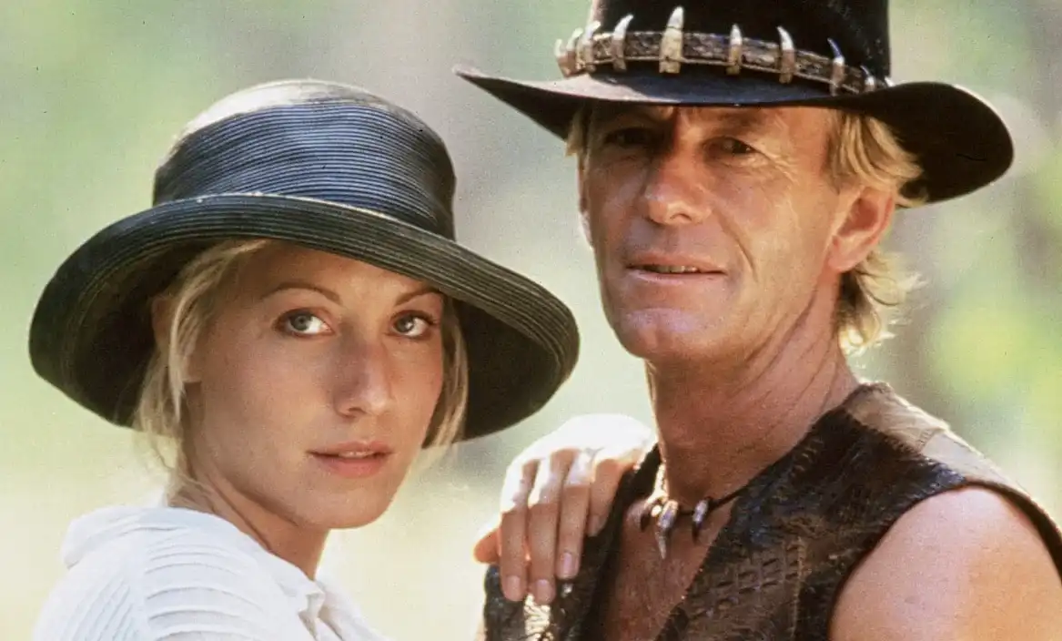 80-as évek, filmes érdekességek, kalandfilm, Krokodil Dundee, Kulisszatitkok, Linda Kozlowski, Paul Hogan, retró mozi, vígjáték