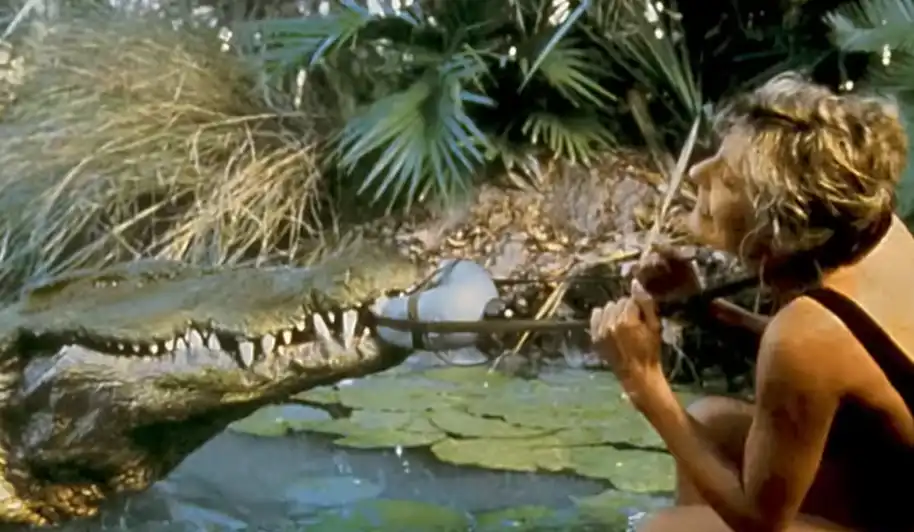 80-as évek, filmes érdekességek, kalandfilm, Krokodil Dundee, Kulisszatitkok, Linda Kozlowski, Paul Hogan, retró mozi, vígjáték